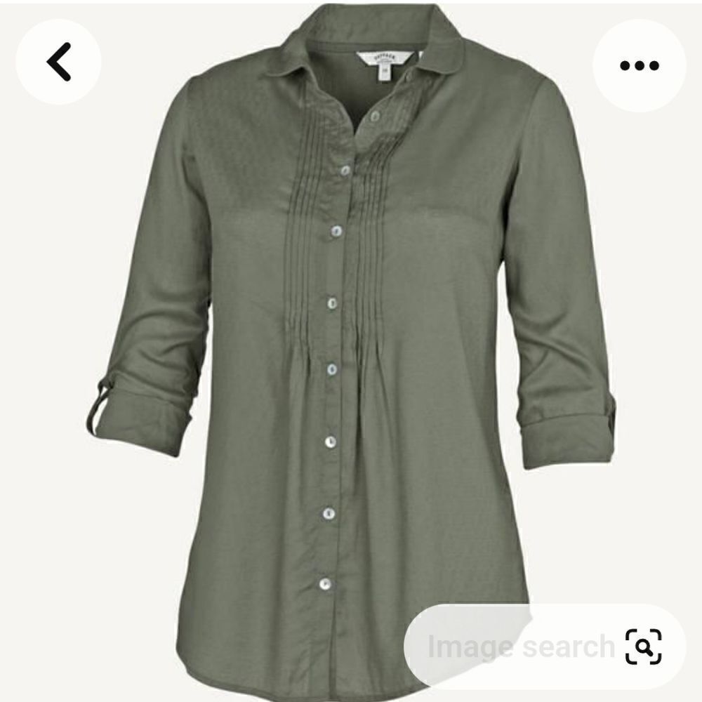 Fat Face Annabelle Blouse Green size 12